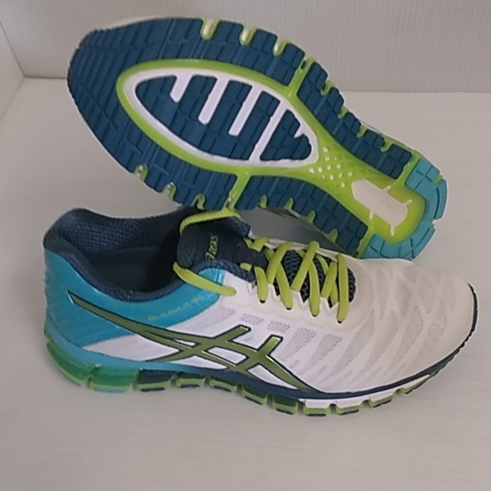 Asics gel quantum 180 white turquoise size 7.5 us